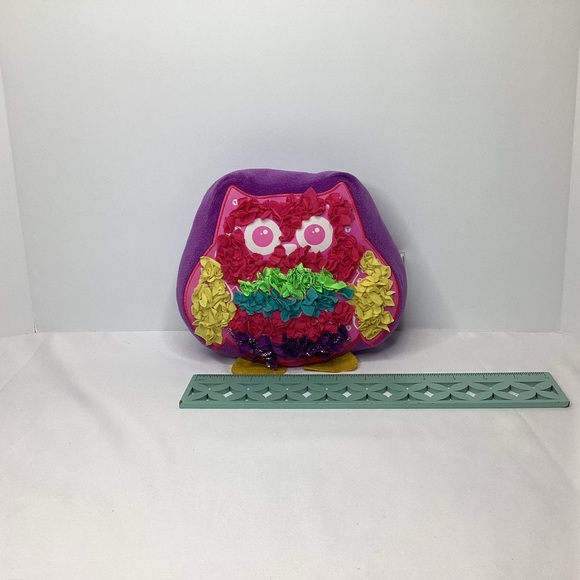 Plush Craft Fabric by Number Owl Decorative Pillow Purple Pink Rainbow Crafting - Picture 11 of 11